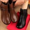 Short Boots Women's Autumn 2025 New Fashionable, Comfortable and Wear-resistant Versatile Niche Retro Style Round Head Real Height-increasing Boots