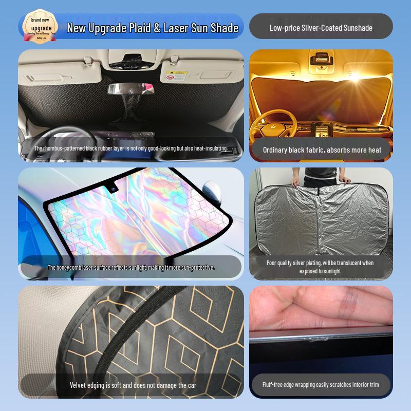 Car Front Windshield Sunshade for Heat & UV Protection Nio with Storage Bag