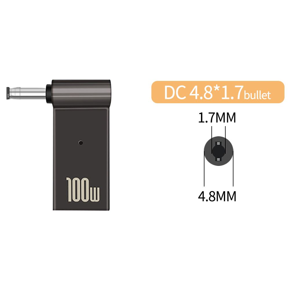100W 5A spouštěcí konektor ze slitiny zinku Konvertor PD se světelnou hlavou DC na typ C samičí napájecí adaptér