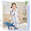 Bamboo Cotton Sleeveless Toddler Sleep Sack With Zipper Breathable Baby Sleeping Bag 1-3 Years