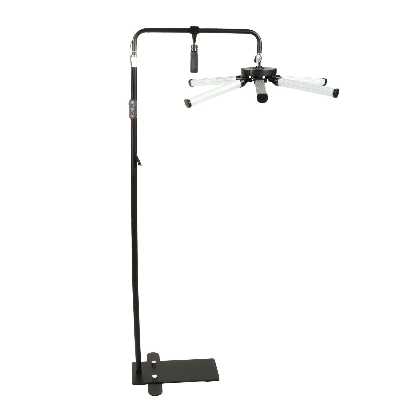 

Светодиодный напольный светильник с регулировкой яркости 3200‑5600K, съемный напольный светильник с 7 цветовыми температурами и 6 режимами US Plug