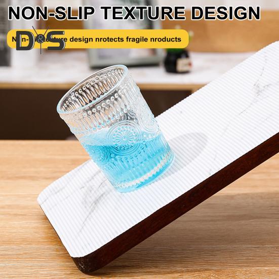 Waterproof Shelf Liners for Kitchen Cabinet Drawer Non-Adhesive Non-Slip Kitchen Shelf Liners Shelf Paper Double Protection Design Cupboard Mat