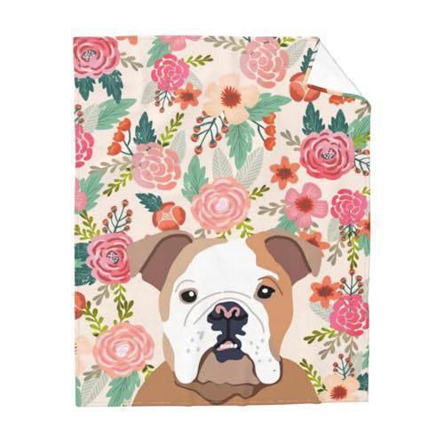 French Bulldog Digital-printed Polyester Bedroom Velvet Flannel Soft Sofa Cover Blanket Fleece Soft Sofa Cover Blankets for Beds