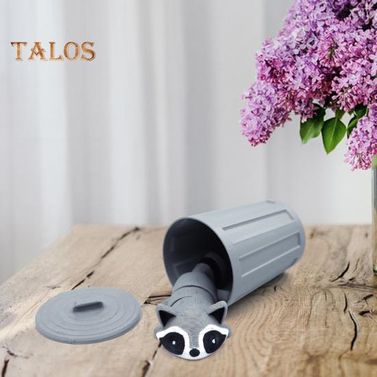 3D-gedrucktes Waschbär-Ornament, flexibles, bewegliches Waschbär-Spielzeug, Mini-Waschbär in der Mülltonne, für Tiersammler, Kindergeschenk