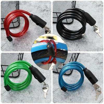 Anti-Theft Steel Chain Steel Spiral Cable Bicycle Lock With 2 Keys Bike Accessories Scooter Safety