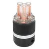 Monosaudio Power Plug Transparent Pure Copper Audio Connector Power Plug 100‑250V