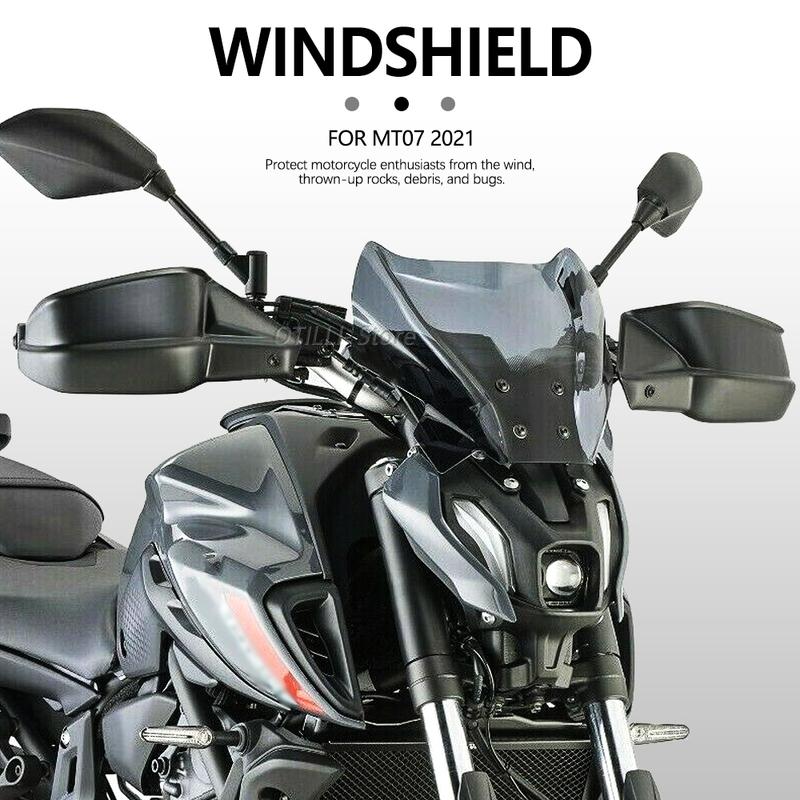 For YAMAHA MT07 MT-07 MT 07 2021-2024 Motorcycle Front Windscreen Spoiler Windshield Fairing Viser Visor Wind Screen Deflector
