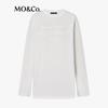 MO&Co. Cotton Hemp Speckled Print Long Sleeve T-shirt