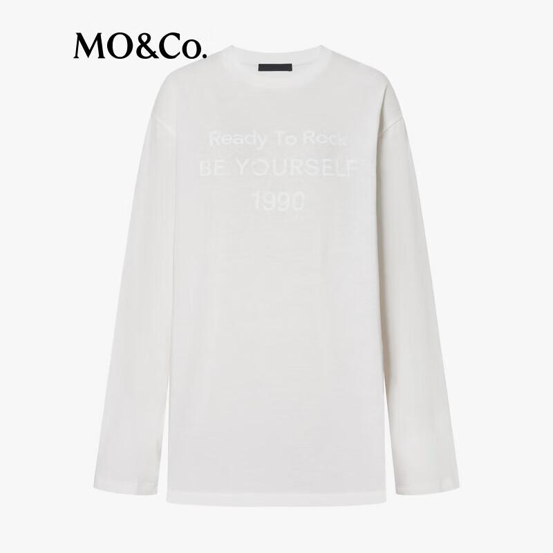 MO&Co. Cotton Hemp Speckled Print Long Sleeve T-shirt