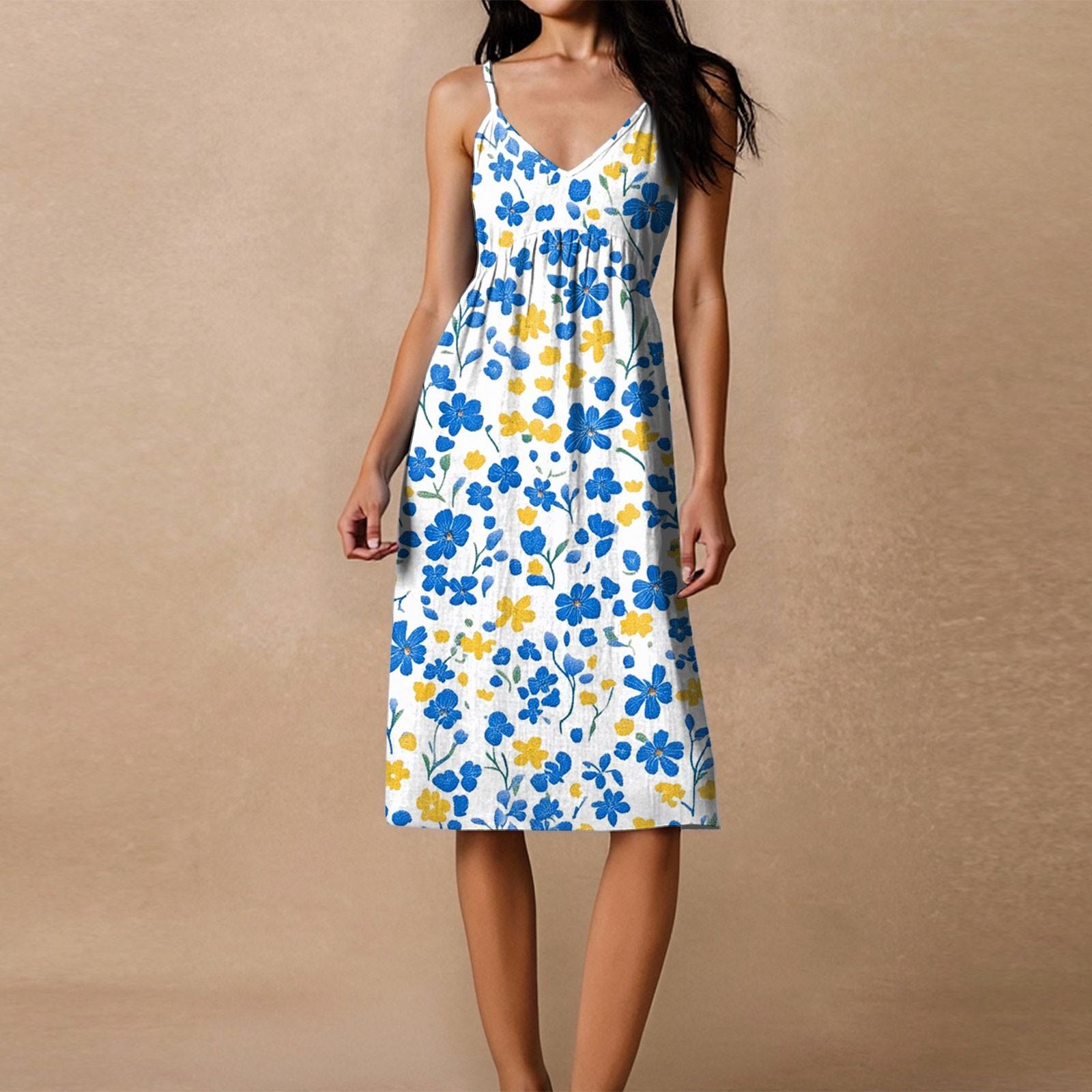 

Женский сарафан на тонких бретелях, с открытой спиной, с бантом, свободный, повседневный, пляжный, для отпуска, с цветочным принтом M