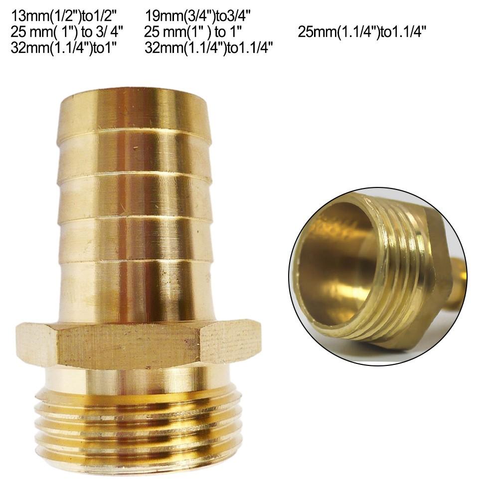 3/4inch Male X 25mm Hose Connector Brass 1.2inch Male X 25mm 1/2inch Male X 12mm