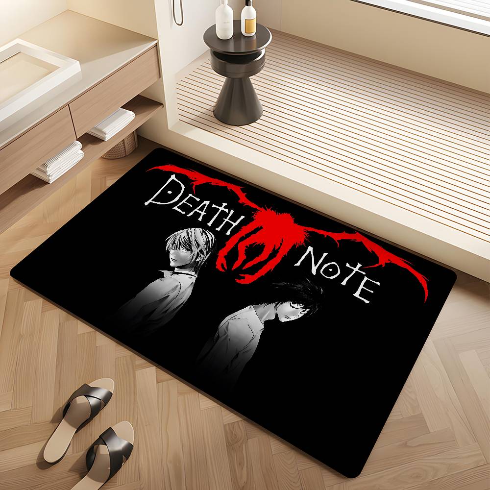 Japan Anime Death Note Door Mat Washable Non-Slip Living Room Sofa Chairs Area Mat Kitchen Toilet Rug