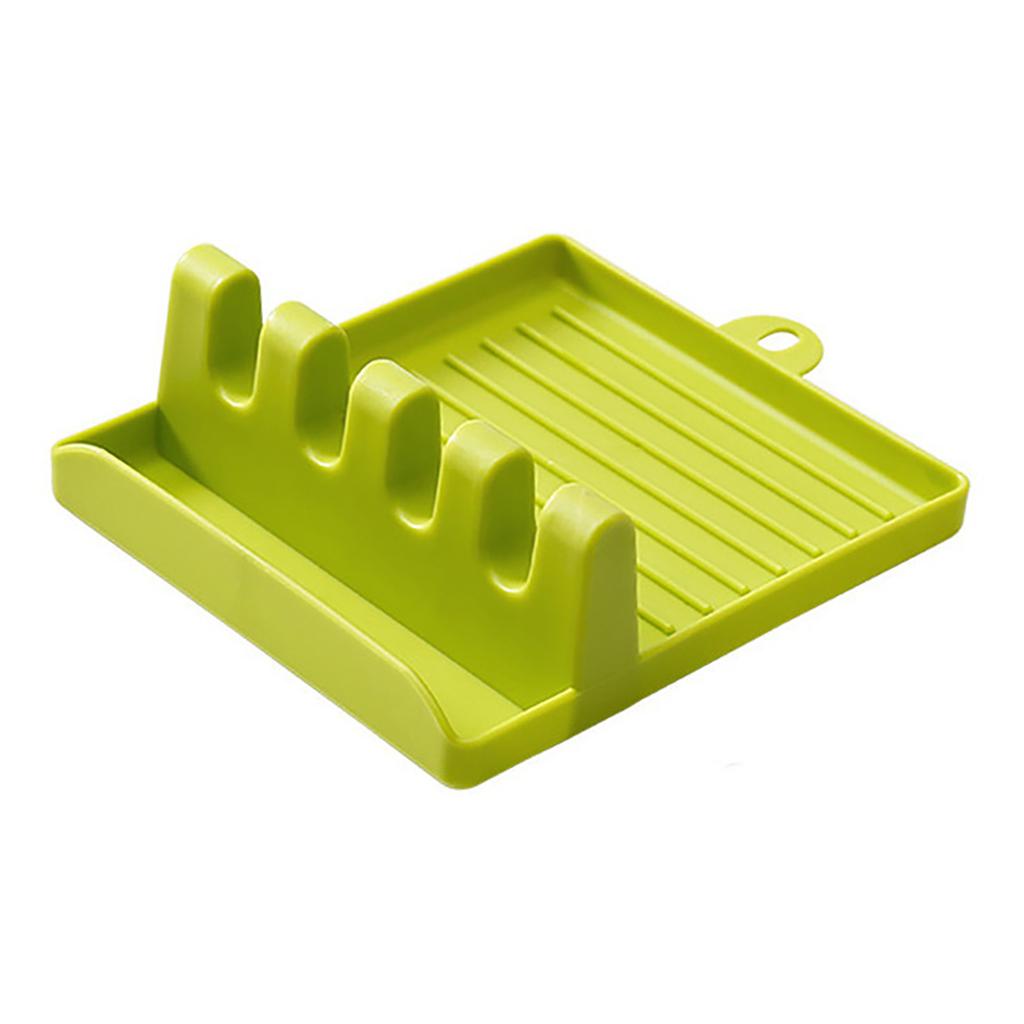 Utensil Spoon Rest Versatile Space Saving Spatula Ladle Pot Lid Holder Stand Rack for Kitchen Stove Top