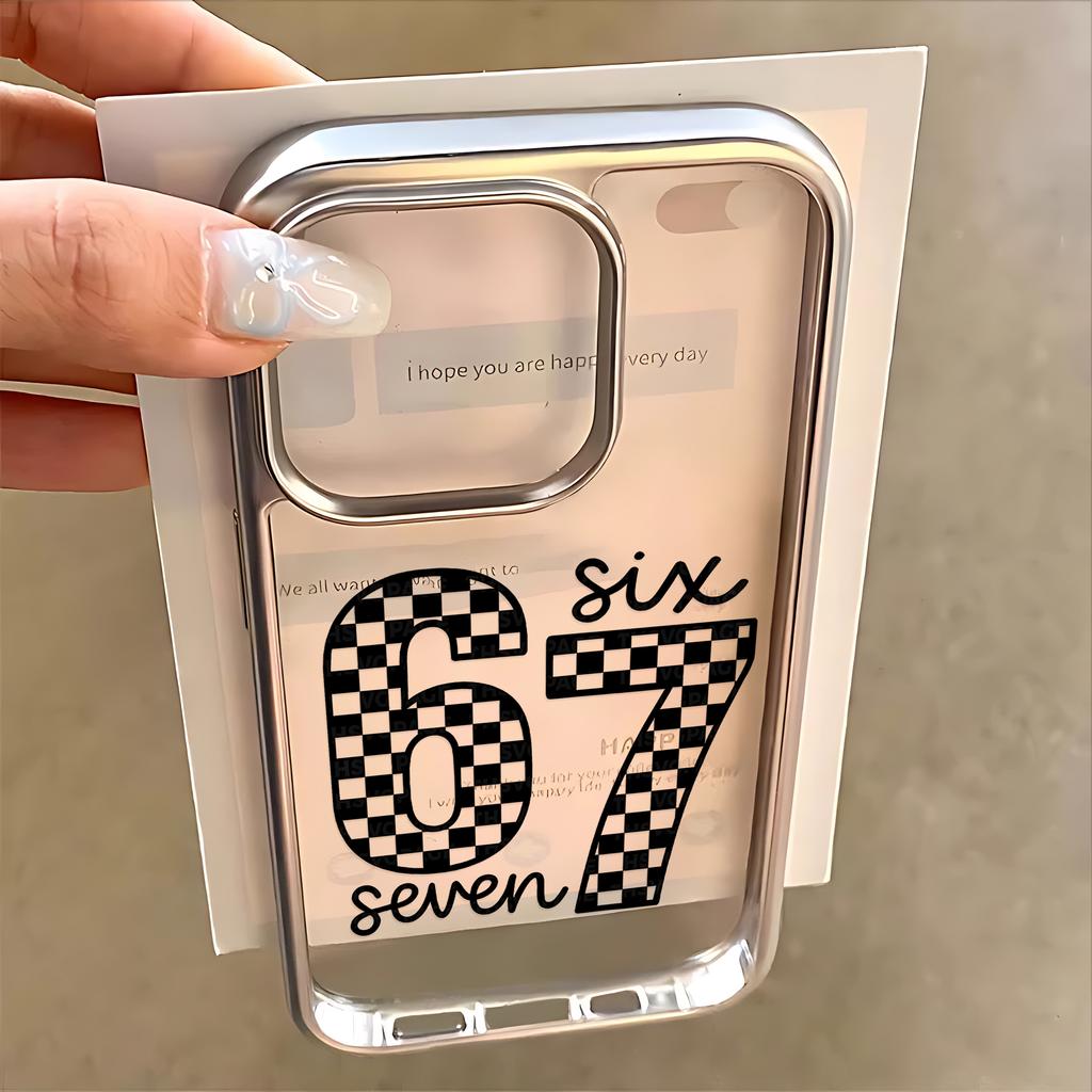 Cool Six Seven 67 Phone Case for IPhone 17 16e 16 15 14 13 12 11 Air Pro Max X XR XSMAX 8 7 Plus Luxury Clear Soft Back Cover