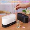 Aroma Diffuser Air Humidifier Ultrasonic Cold Mist Atomizer Led Essential Oil Simulation Seven Color Flame Lamp Diffuser Bedroom