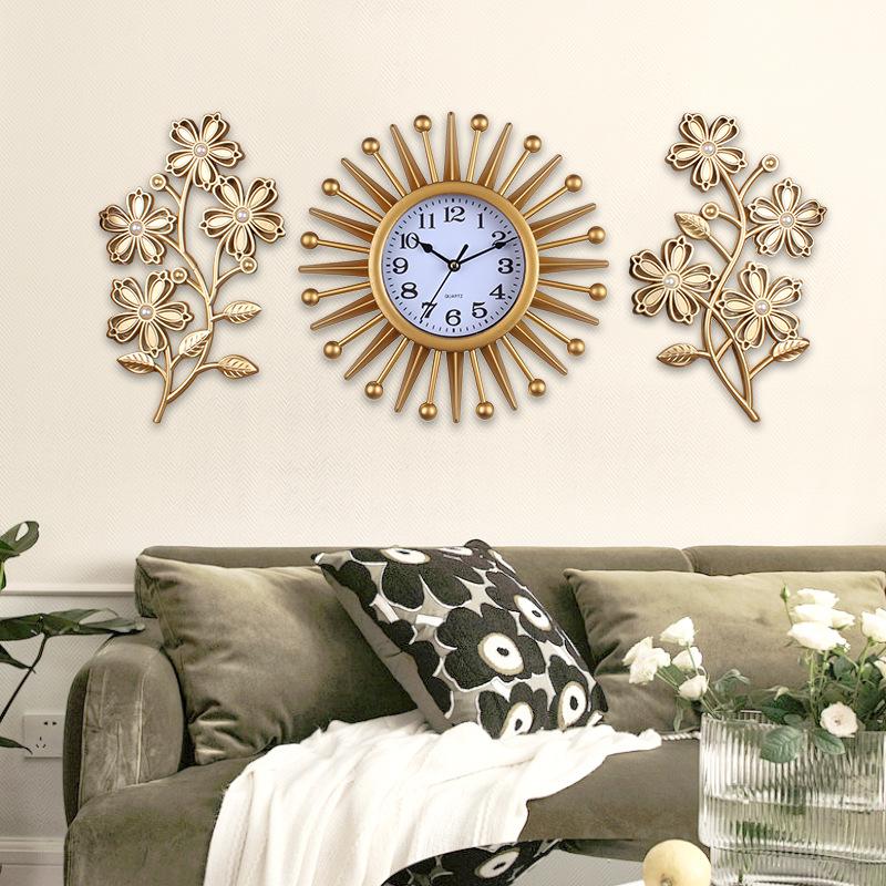 Three-piece Wall Clock Set, Silent Wall Clock, High-end Decoration, Modern Clock, Simple and Personalized Home Hour Hand