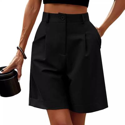 Pantaloni da spiaggia larghi casual da donna Pantaloni larghi casual a vita alta larghi tinta unita con tasche