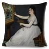 Vintage Style Woman Cushion Cover Decor Europe Lady Girl Print Pillowcase 45*45Cm Polyester Pillow Case For Sofa Home Car