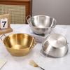 Korean Style Stainless Steel Snack Bowl with Handles for Rice Wine, Salad, Hot Pot Sauce, French Fries, or Fruit