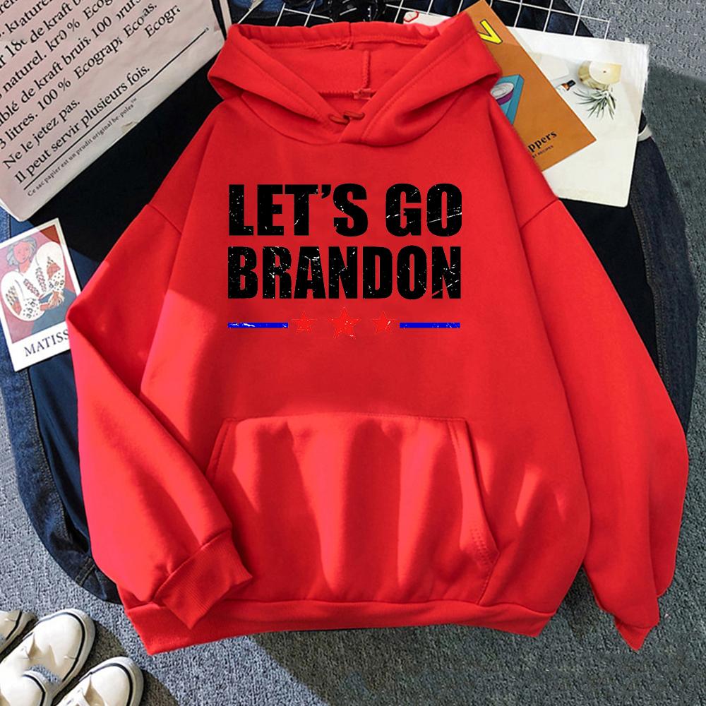 2021 New Fashion lets go brandon letter print Hoodies  Unisex Wo Unisex Long Sleeve Hooded Sweatshirts Casual Winter Streetwear Clothes