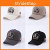 Adjustable Cotton Cap With Geometric Embroidery For All Season Sunshade Wear