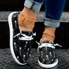 Women's Skeleton Men Print Shoes, Slip On Round Toe Low-top Non-slip Lightweight Canvas Shoes, Halloween Comfy Daily Shoes