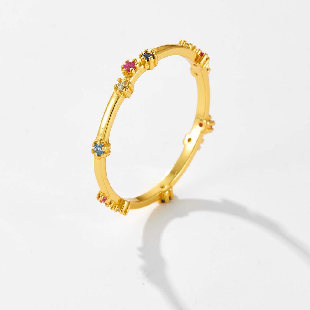 ANDYWEN 925 Sterling Silver Yellow Gold Colored Zircon CZ Ring Women Fashion High Jewelry Gift