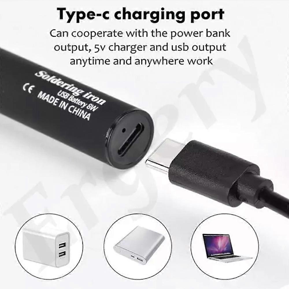 Wireless Portable Soldering Iron Kit, Rechargeable Soldering Pen with Iron Tip