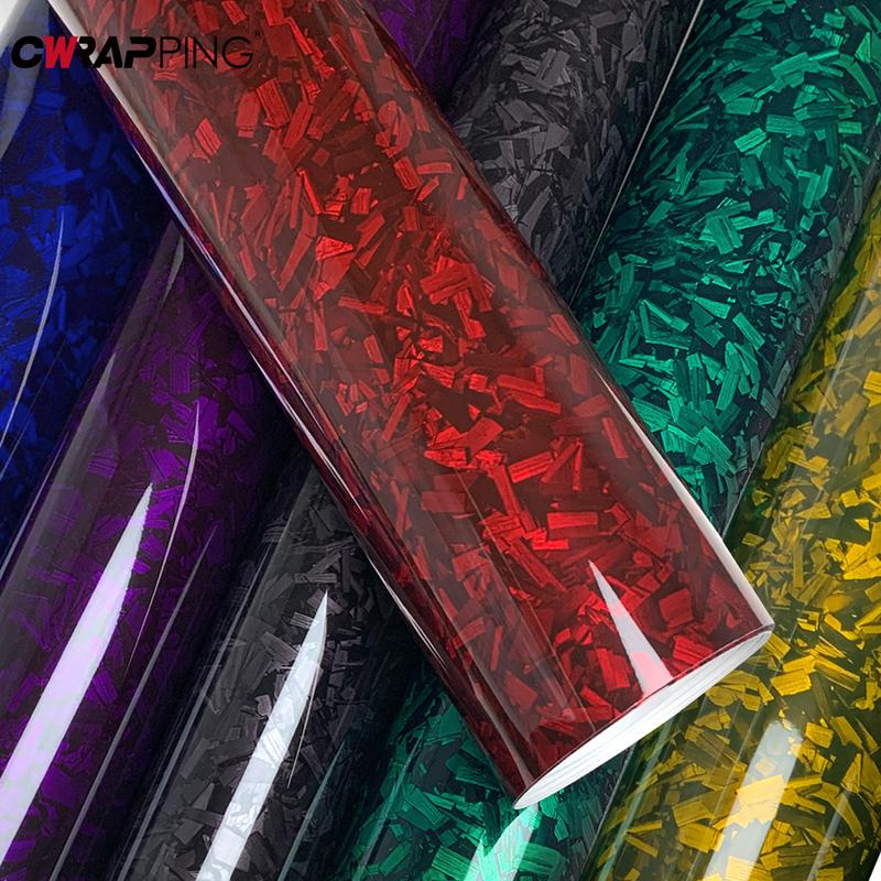 Automotive Vinyl for Motorcycle Flower Carbon Fiber PET Exterior Car Vinyl Wrap Self-adhesive Waterproof Bubble-free Motorcycles