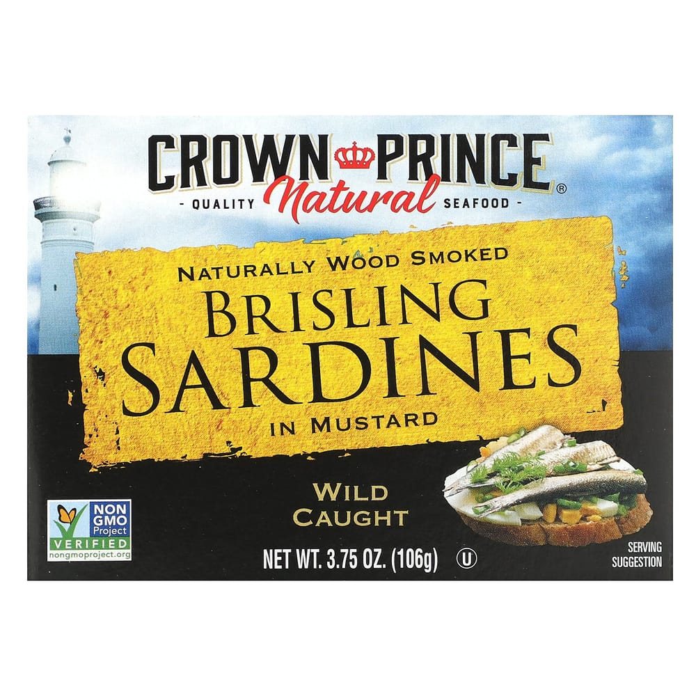 Crown Prince Natural Brisling Sardines in Mustard Sauce 106g (3.75oz)