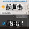 3D LED Digital Clock Luminous Fashion Wall Clock Multifunctional Creative USB Plug In Electronic Clock Home Decoration