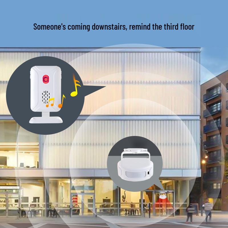 Wireless Infrared Welcome Doorbell - Long Distance Induction for Store or Home