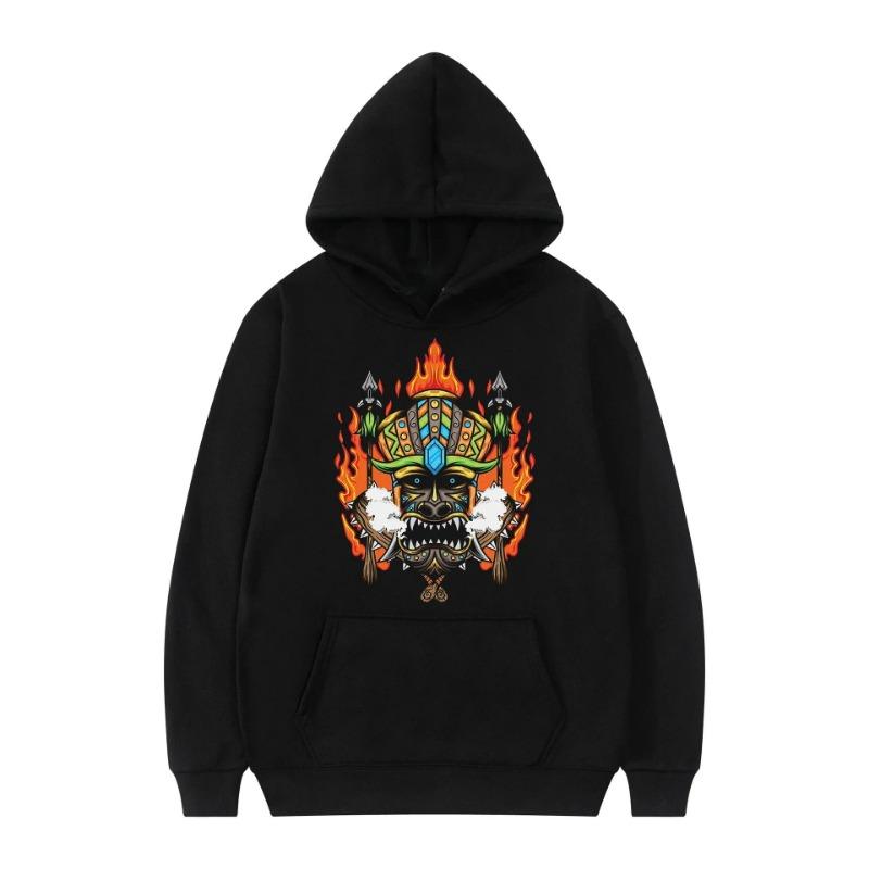 

NG Tiki Mask Illustration Classic Sweatshirt Men Women Unisex Hoodies Clothing Pullover Hoodie Sweatshirt Mens Womens Jackets S