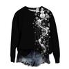 Women's Fashion Printed Long Sleeve Loose Round Neck Sweatshirt Top Fall