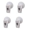 4Pcs Car Interior Window Clip Mount Black Suction Cap Clip Plastic Sucker Removable Holder For Sunshade Curtain Towel
