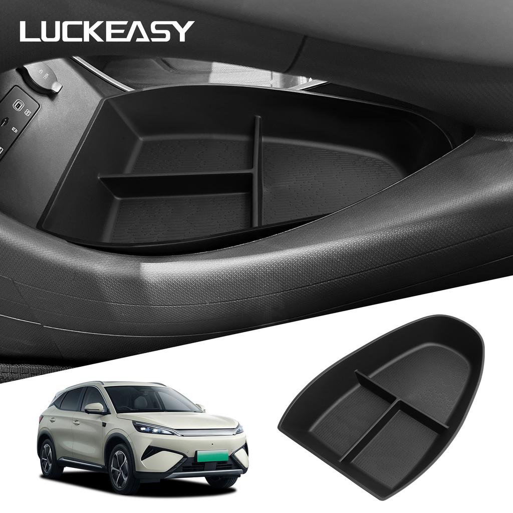 for BYD Yuan PLUS 2026 Center Console Lower Layer Storage Box Anti-slip Tray Organizer Car Interior Accessories Black