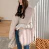 Autumn Winter Fur Vest Women Thicken Warm Plush Sleeveless Jackets Female Mid Long Women Waistcoat