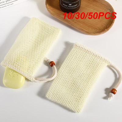 10/30/50PCS Bath Soap Bag Natural Convenient Soap Handy Shower Accessories Simple Sustainable Soap Storage