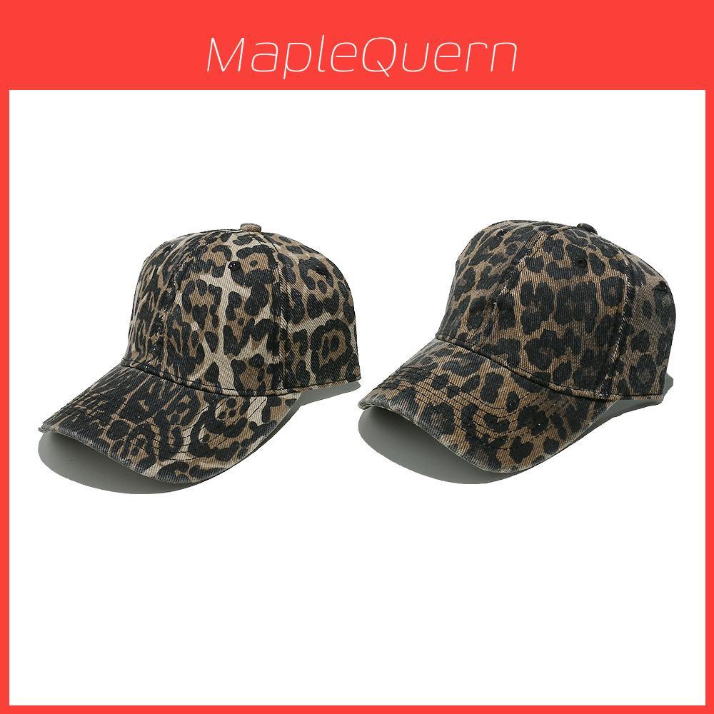 Leopard Print Baseball Cap With Cotton Material For Summer Sun Protection And Casual Wear