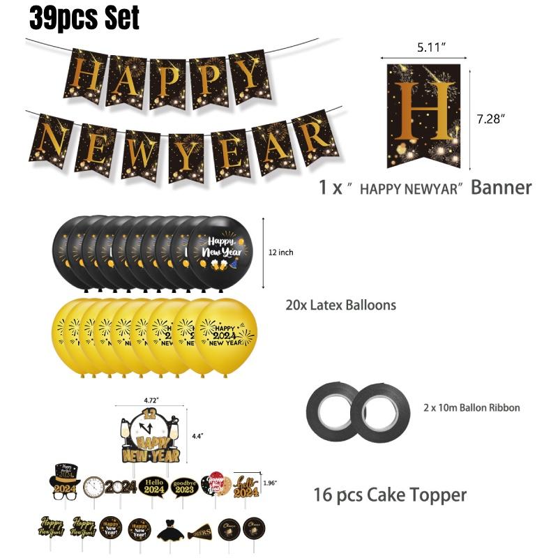 Premium Latex Balloon Set Ideal For New Year's Theme Parties And Festive Decorations