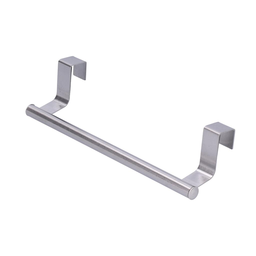 Towel Rack Stainless Steel Punch Free Strong Bearing Capacity Hanging Buckle Kitchen Towel Holder for Cabinet Bathroom