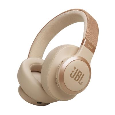 JBL LIVE 770 NC Стиль/Дизайн/Гібридне шумозаглушення/Сумісність з Bluetooth/Багатоточкове підключення/Накладні навушники/Sandstone/JBLLIVE770NCSAT