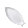 White Ceramic Irregular Oval Fish Plate