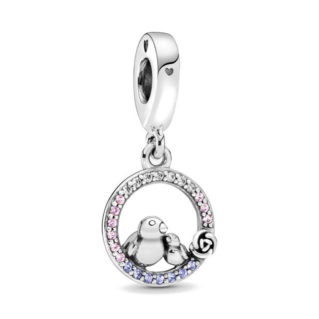 Newpure Copper Forest Collection Woodpecker Parrot Charm Beads Fit Bracelets Original Diy Fashion For Women Party Gifts