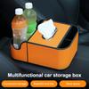 1PC Universal Car Armrest Organizer With 2 Cup Holders & Tissue Box - Back Seat Storage Box For SUV/Sedan Interior Accessories