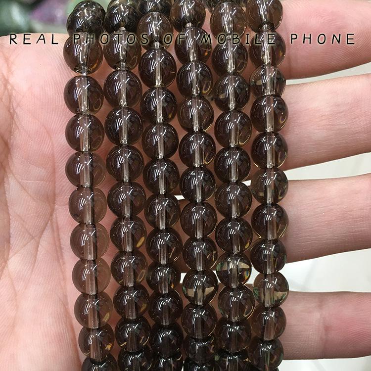 Brown Glass and Crystal Natural Stone Beads for DIY Jewelry Making Accessories