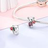 Fit Original Bracelet Copper Charms Cat Dog Animal Heart-Shaped Zirconia Beads For Women Jewelry Diy Making Gifts