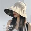 Spring and summer large brim vinyl sun hat UPF + UV protection Velcro adjustable hat circumference sun protection hat