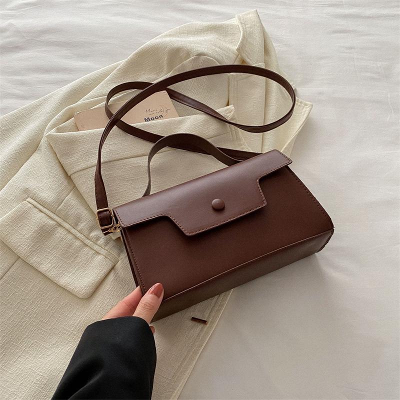 Women's Retro Shoulder Bag New Fashionable Large Capacity Crossbody Bag PU Leather Texture Handbag Small Square Bag