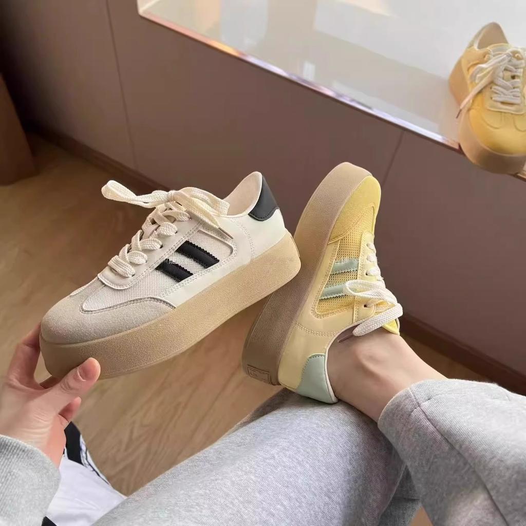 Thick-soled heightening little white shoes women's summer new casual versatile breathable mesh sneakers